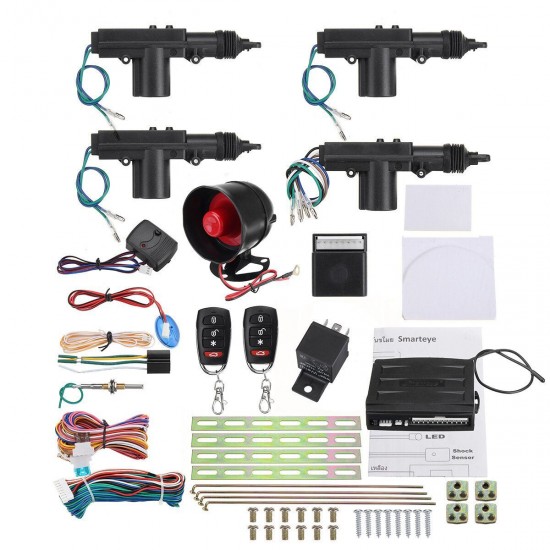 Remote Control Car Alarm System Keyless Entry Security 2 4 Door Power Lock Actuator Motor Kit Remote Control Car Alarm System Keyless Entry Security 2 4 Door Power Lock Actuator Motor Kit
