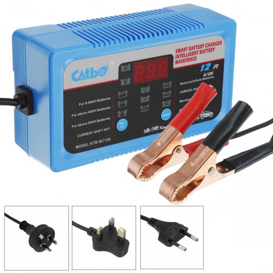 6V 12V Car And Motorcycle Battery Charger Smart Battery Charger Digital Tape Repair