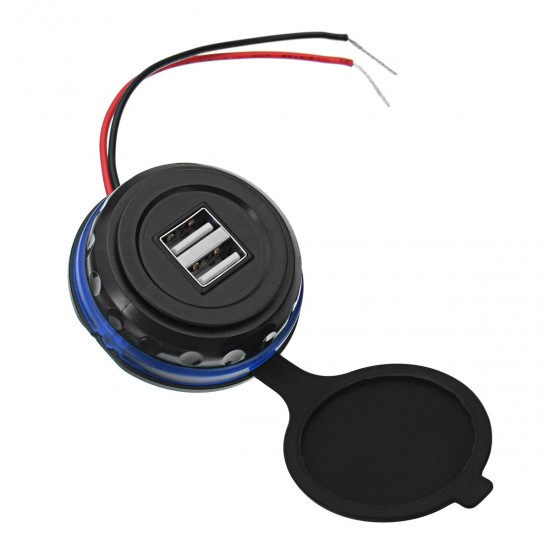 12-24V 3.1A Dual USB Car Charger LED Indicator 12-24V 3.1A Dual USB Car Charger LED Indicator
