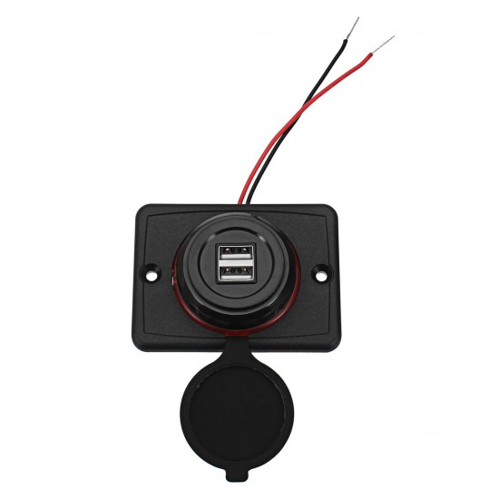 12-24V 3.1A Dual USB Car Charger LED Indicator 12-24V 3.1A Dual USB Car Charger LED Indicator