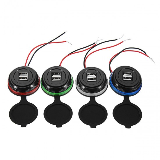 12-24V 3.1A Dual USB Car Charger LED Indicator 12-24V 3.1A Dual USB Car Charger LED Indicator