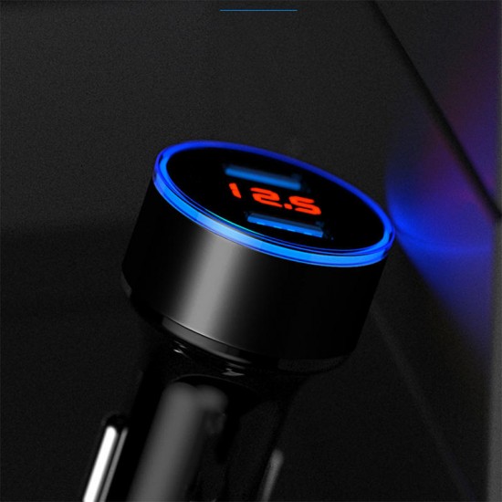 12V 24V 3.1A Dual USB Car Charger LCD Display Smart Protection