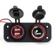12V 24V Car Socket Splitter Dual USB Car Charger Power Adaptor