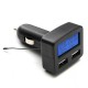 12V 24V Universal Dual USB Interface Car Charger With Voltmeter Ammeter Thermometer LCD Display 12V 24V Universal Dual USB Interface Car Charger With Voltmeter Ammeter Thermometer LCD Display