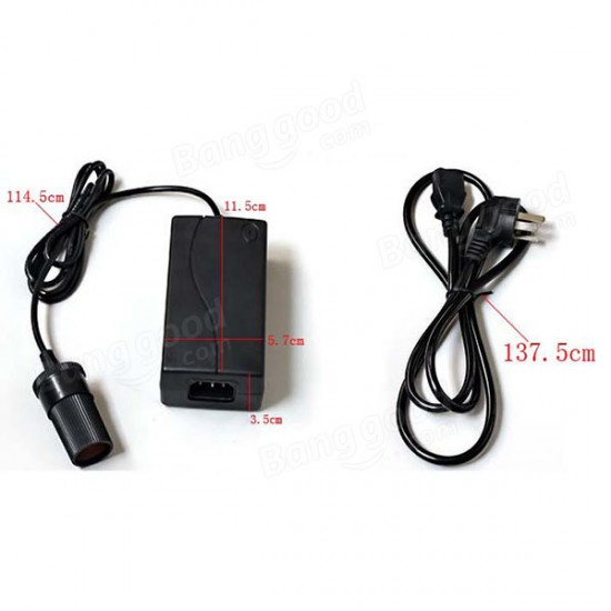 12V Car Power Inverter Converter 60W Car Power Adapter 13-4B808 Black 12V Car Power Inverter Converter 60W Car Power Adapter 13-4B808 Black