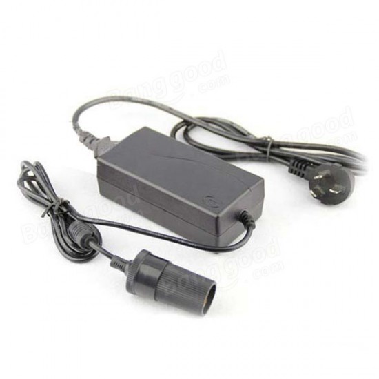 12V Car Power Inverter Converter 60W Car Power Adapter 13-4B808 Black