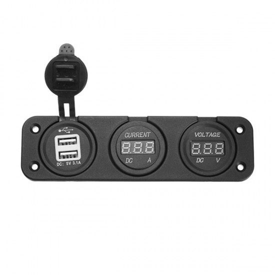 12V/24V Car Motorcycle 3 in 1 Digital Volt Meterr Ammeter USB Car Charger Socket 12V/24V Car Motorcycle 3 in 1 Digital Volt Meterr Ammeter USB Car Charger Socket