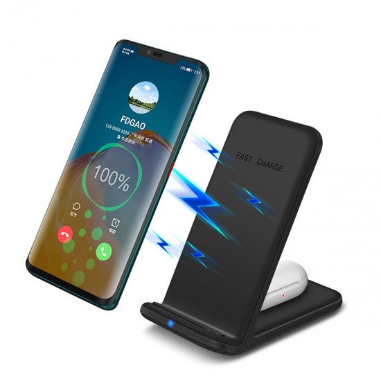 2 In 1 25W Wireless Charger Dock Stand Fast Wireless Charging Pad Phone Holder For Qi-enabled Smart Phones For iPhone 11 For Samsung Galaxy Note 20 S20 Huawei P40 Pro Xiaomi Poco X3 NFC OnePlus 8 Pro Non-original