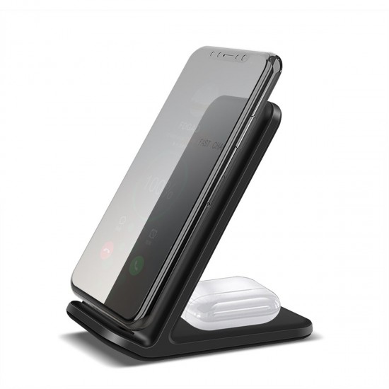 2 In 1 25W Wireless Charger Dock Stand Fast Wireless Charging Pad Phone Holder For Qi-enabled Smart Phones For iPhone 11 For Samsung Galaxy Note 20 S20 Huawei P40 Pro Xiaomi Poco X3 NFC OnePlus 8 Pro Non-original