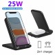 2 In 1 25W Wireless Charger Dock Stand Fast Wireless Charging Pad Phone Holder For Qi-enabled Smart Phones For iPhone 11 For Samsung Galaxy Note 20 S20 Huawei P40 Pro Xiaomi Poco X3 NFC OnePlus 8 Pro Non-original