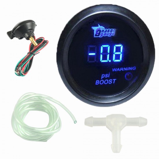 2 Inch 52mm Black Cover Car Universal Digital Blue LED PSI Boost Gauge Meter 2 Inch 52mm Black Cover Car Universal Digital Blue LED PSI Boost Gauge Meter