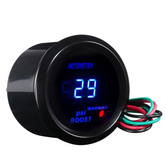 2 Inch 52mm Black Cover Car Universal Digital Blue LED PSI Boost Gauge Meter 2 Inch 52mm Black Cover Car Universal Digital Blue LED PSI Boost Gauge Meter
