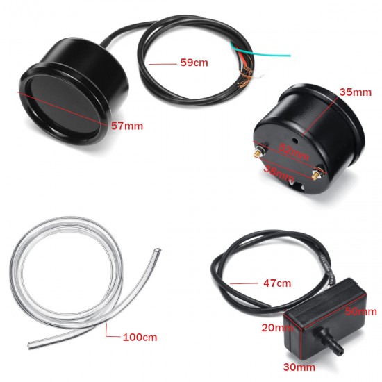 2 Inch 52mm Boost Pressure Gauge Digital LED Display Black Face Car Meter With Sensor 2 Inch 52mm Boost Pressure Gauge Digital LED Display Black Face Car Meter With Sensor