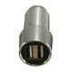 24W Dual USB Port 4.8A Speed USB Car Charger Premium Stainless Steel