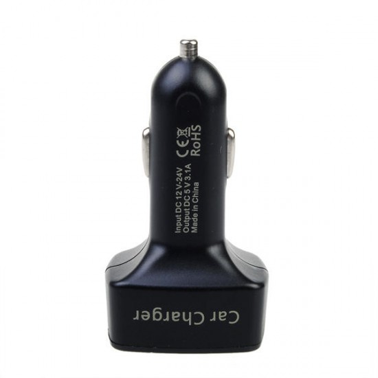 4 In 1 Car Charger Vehicle Voltage Ammeter With Double 3.1A USB Output 4 In 1 Car Charger Vehicle Voltage Ammeter With Double 3.1A USB Output