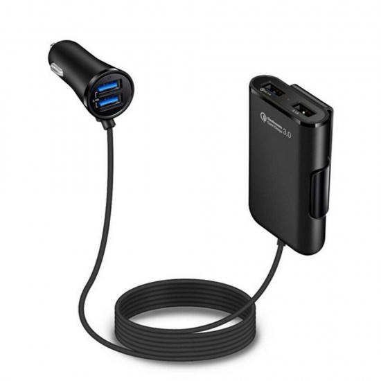 4 Ports USB Car Charger Front Back Seat Car Auto Fast Charger QC 3.0 Quick Charging USB Adapter for Mobile Phone Tablet 4 Ports USB Car Charger Front Back Seat Car Auto Fast Charger QC 3.0 Quick Charging USB Adapter for Mobile Phone Tablet