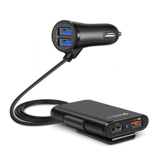4 Ports USB Car Charger Front Back Seat Car Auto Fast Charger QC 3.0 Quick Charging USB Adapter for Mobile Phone Tablet 4 Ports USB Car Charger Front Back Seat Car Auto Fast Charger QC 3.0 Quick Charging USB Adapter for Mobile Phone Tablet