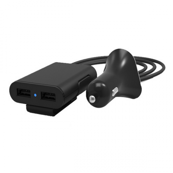 4 Ports USB Car Charger with Extending USB HUB for Front and Back Seat charging 4 Ports USB Car Charger with Extending USB HUB for Front and Back Seat charging