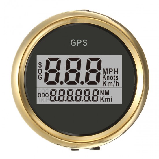 4 Types Auto Gauge Digital GPS Speedometer 52mm Speed Odometer Speed Chart