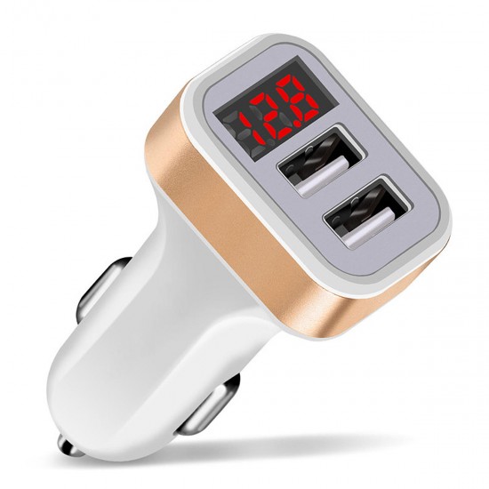 5V 2.1A Dual USB Car Charger Adapter Fast Charging with LED Display Screen 5V 2.1A Dual USB Car Charger Adapter Fast Charging with LED Display Screen