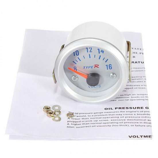 8-16V Volt Pointer Voltmeter Meter Gauge Voltage