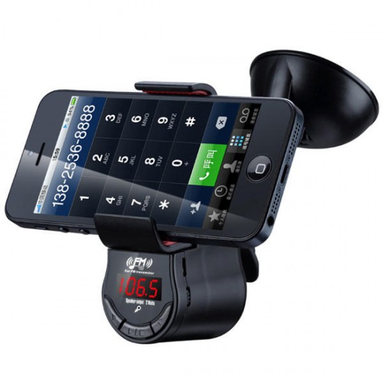 A7 Car Hands Free FM Transimittervs 360 Degree Rotation Phone Holder