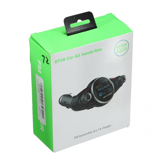 Stylish FM Modulator HandsFree Wireless bluetooth Car Charger Kit TF USB Music Receiver Adatper FM Transmitter MP3 Music Player
