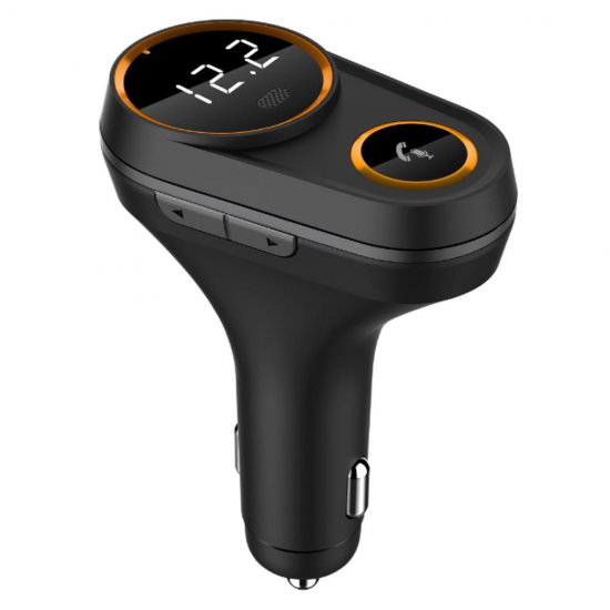 Rotatable Mp3 Player Car bluetooth Wireless FM Transmitter Dual USB Car Charger Handsfree Call