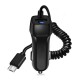 Android Micro Interface 2.4A USB Fast Charge Car Charger with 1.5 Meters Spring Line