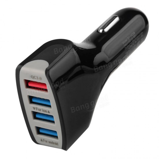 Fast Charging 4 USB Port Car Charger Adapter for Cellphone And Tablet