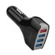 Fast Charging 4 USB Port Car Charger Adapter for Cellphone And Tablet