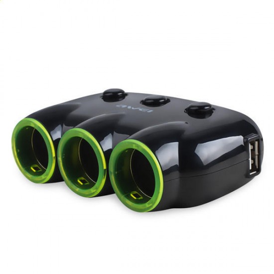 C-3S 120W 3 Way Charger Socket Splitter Car Charger Cigarette Lighter Adapter C-3S 120W 3 Way Charger Socket Splitter Car Charger Cigarette Lighter Adapter