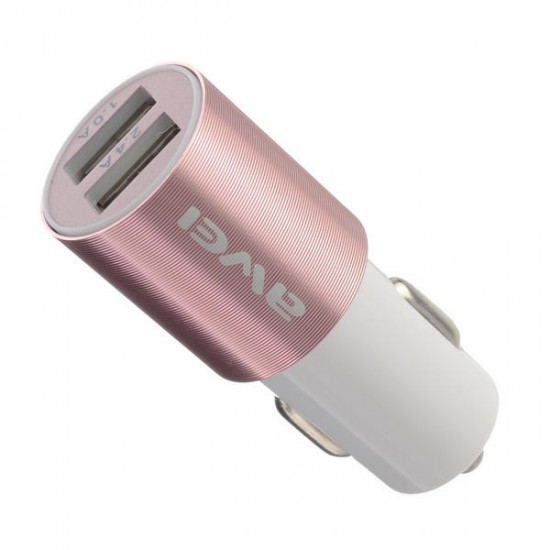 Metal Dual USB Quick Car Charger 5V 2.4A For iPhone SE/6S/6S Plus/6/6 Plus/PC/iPad