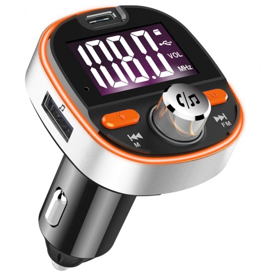 BC53 QC3.0 Fast Car Charger bluetooth MP3 Player FM Transmitter Colorful Atmosphere Light Display