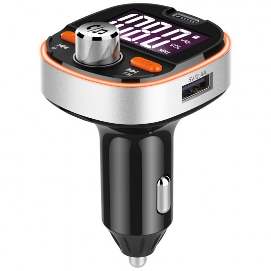 BC53 QC3.0 Fast Car Charger bluetooth MP3 Player FM Transmitter Colorful Atmosphere Light Display