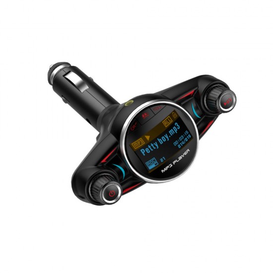BT08 Big Eyes Double Head bluetooth 180° Rotation Car Charger BT08 Big Eyes Double Head bluetooth 180° Rotation Car Charger
