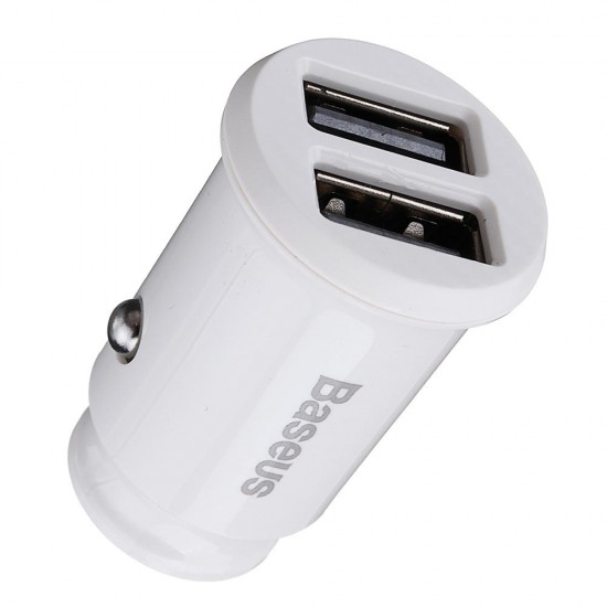 Mini Dual USB Port Smart Car Charger 5V 3.1A Fast Charging Adapter Mini Dual USB Port Smart Car Charger 5V 3.1A Fast Charging Adapter
