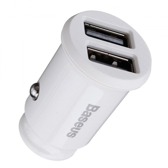 Mini Dual USB Port Smart Car Charger 5V 3.1A Fast Charging Adapter