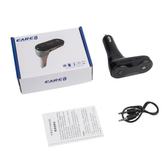 Car C8 BT2.1 Version 2.1A USB MP3 Player Wireless FM Transmitter Modulator Car C8 BT2.1 Version 2.1A USB MP3 Player Wireless FM Transmitter Modulator