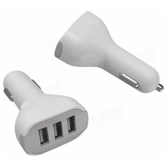Car Charger 3 Port Three USB iPHone iPad Labtop Current Adapter 5V 5.2A 26W Car Charger 3 Port Three USB iPHone iPad Labtop Current Adapter 5V 5.2A 26W