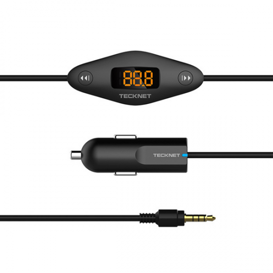Car FM Transimittervs Hands-free MP3 Player 3.5mm Headphone with Universal USB Car Charger Car FM Transimittervs Hands-free MP3 Player 3.5mm Headphone with Universal USB Car Charger