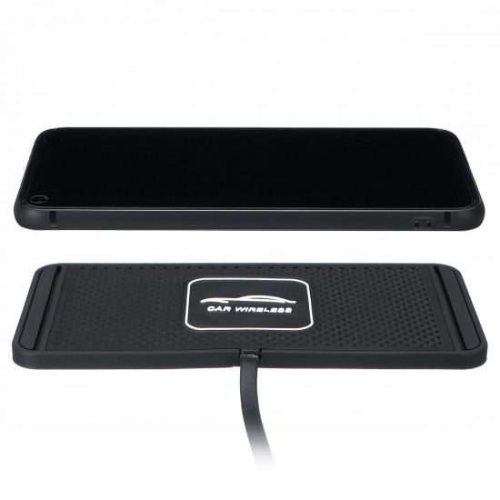 Car Wireless Charger Pad With Anti Skid Rubber Base