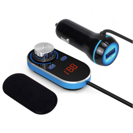 Car bluetooth Fm Transimittervs Hands Free Kit LCD USB Car Charger For Iphone Samsung