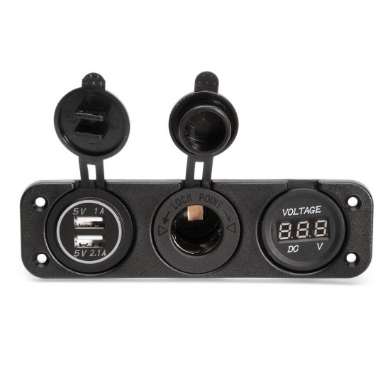 DC 12V Dual Usb Charger Car Cigarette Lighter Socket Lighter Adapter Outlet Volt Meterr DC 12V Dual Usb Charger Car Cigarette Lighter Socket Lighter Adapter Outlet Volt Meterr