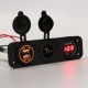 DC 12V Dual Usb Charger Car Cigarette Lighter Socket Lighter Adapter Outlet Volt Meterr DC 12V Dual Usb Charger Car Cigarette Lighter Socket Lighter Adapter Outlet Volt Meterr