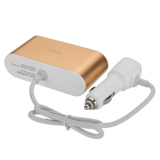 Dual USB Port 3 Way Auto Car Charger Car Cigarette Lighter Socket Splitter Adapter Dual USB Port 3 Way Auto Car Charger Car Cigarette Lighter Socket Splitter Adapter