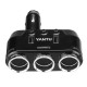 Dual USB Port 3 Way Auto Charger Car C igarette L ighter Socket Splitter Adapter