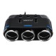 Dual USB Port 3Way Auto Car Charger Cigarette Lighter Socket DC 12V Plug Adapter Dual USB Port 3Way Auto Car Charger Cigarette Lighter Socket DC 12V Plug Adapter