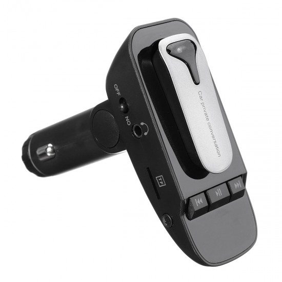 ER9 Wireless bluetooth Handsfree Auto Car FM Transmitter MP3 Player with Earphone