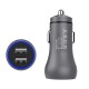 GS-C0061 5V 2.4A Metal Dual USB Mobile Phone Tablet Car Charger With LED Light